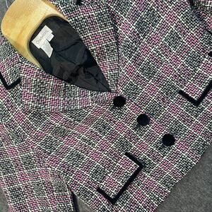 Chadwicks Pink Black White Tweed Jacket